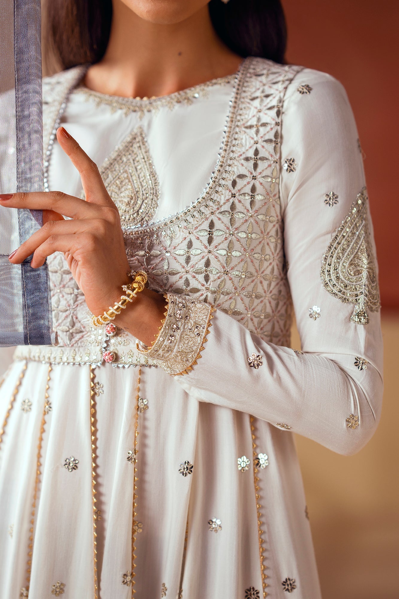 EMBROIDERED PISHWAS (E104/003/0801)